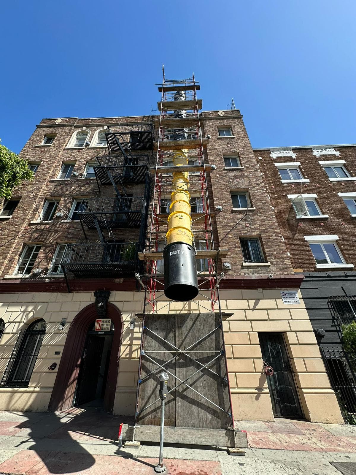 Reliable Trash Chute Systems scaffolding project 5 by Duty Scaffold Inc.